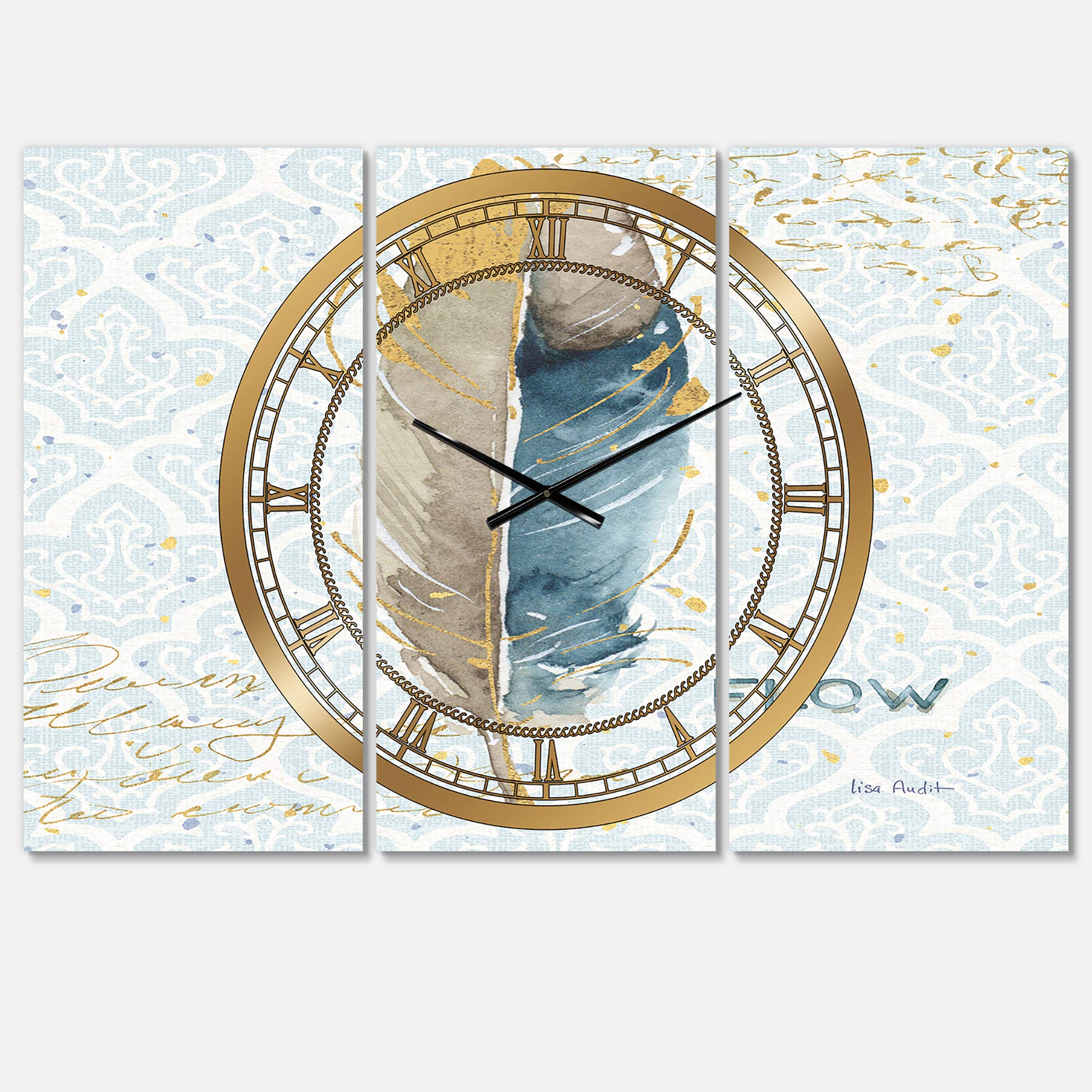Designart Spirit Elephant Metal Wall Clock - Modern & Contemporary Round Wall Art for Home, Living Room, Bedroom & Office Decor | Unique Gift Idea for Housewarming, Birthday & Holidays