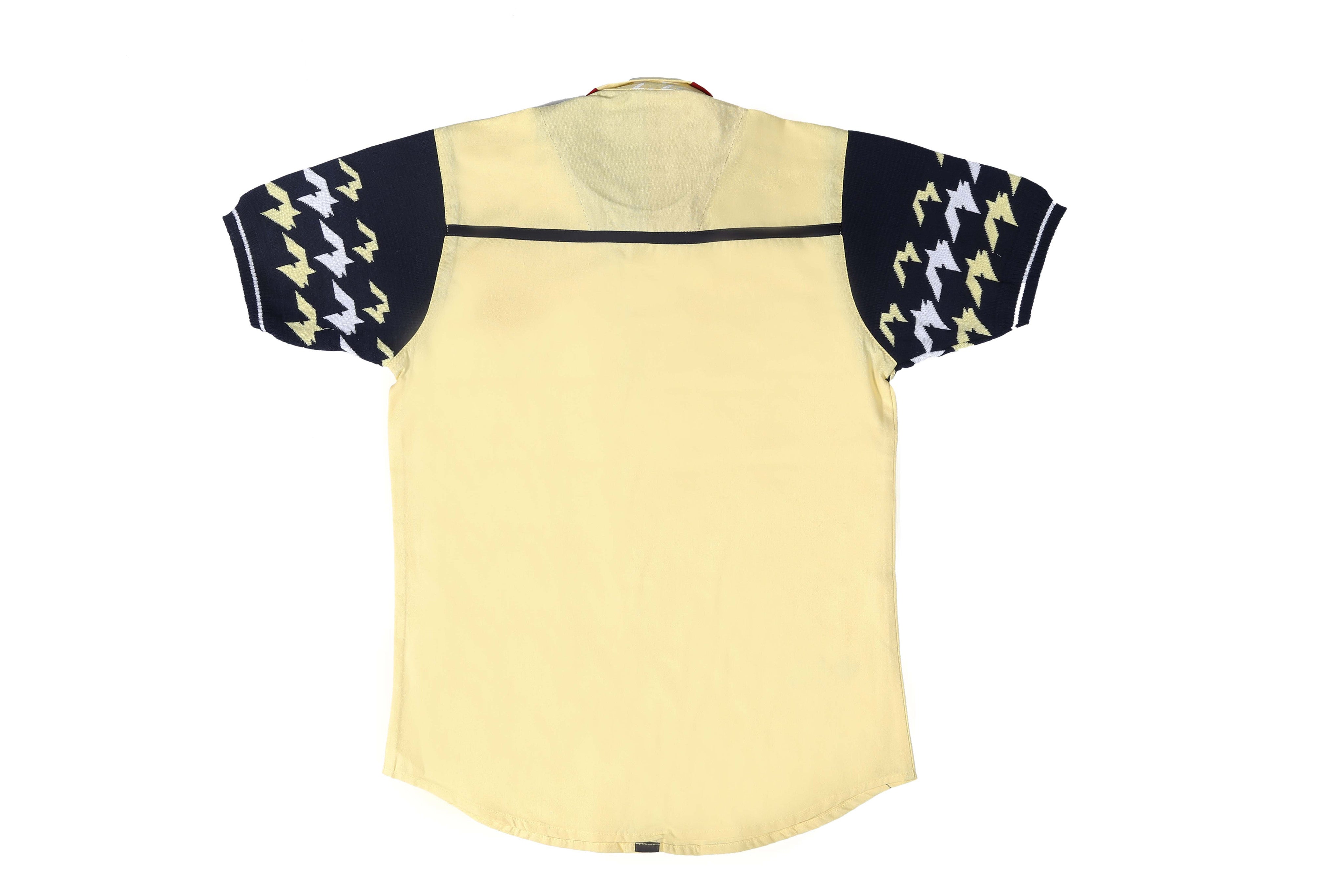 Stylish Yellow Houndstooth Print Button-Up Shirt for Men - Casual & Formal Wear - Perfect for Office, Date Night & Special Occasions