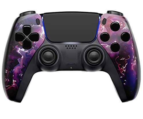 Original Custom ModdedZone Wireless Game Controller for PS5, PC & Console - Compatible with Playstation 5 Controller (Lava Red) - Perfect for Gaming, Streaming & Esports Tournaments