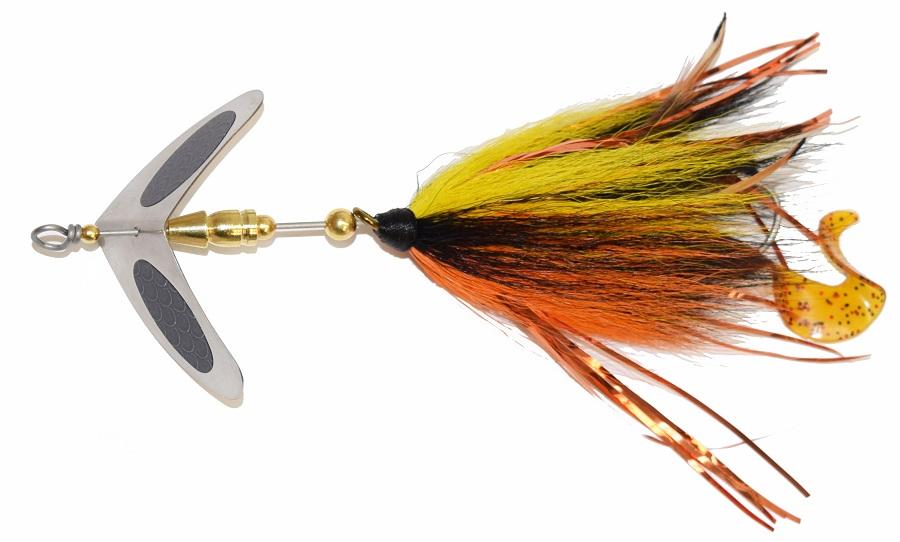 Cat's Tails Boomerang Bucktail Fishing Lure - Premium Handmade Fly Fishing Lures for Bass, Trout & Saltwater - Perfect for Freshwater & Saltwater Fishing Trips
