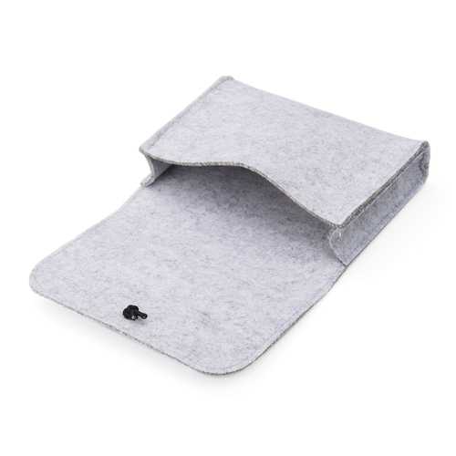 Mini Portable Gray Wool Felt Storage Pouch (17x12.5x4cm) - Organizer for Mouse Charger, Cables & Small Electronics - Perfect for Travel, Office & Home Use