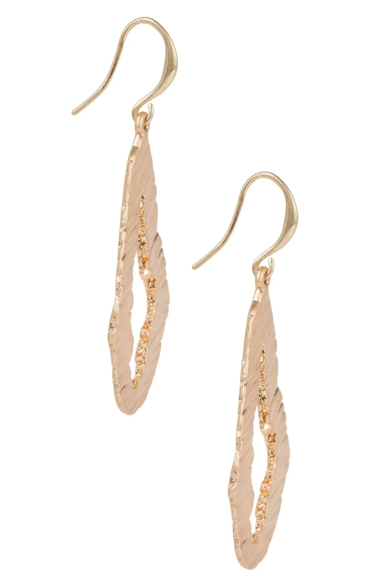 Elegant Ridge Statement Earrings for Women - Gold & Silver Hoop Earrings - Trendy Fashion Jewelry for Parties, Weddings & Everyday Wear