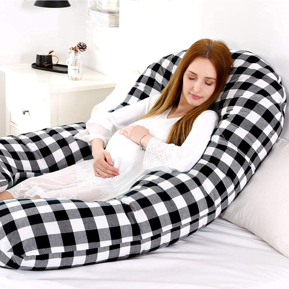 Detachable Body Pillow for Back, Hips, Legs & Belly Support - Maternity Pillow for Adults with Washable Cotton Cover - Perfect for Pregnancy, Side Sleepers & Pain Relief