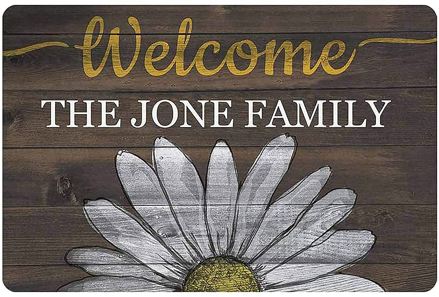 Personalized Welcome Home Signs with Family Name - Custom Sunflower Wall Decor for New House, Living Room & Front Porch - Perfect Housewarming Gift & Cozy Home Decor