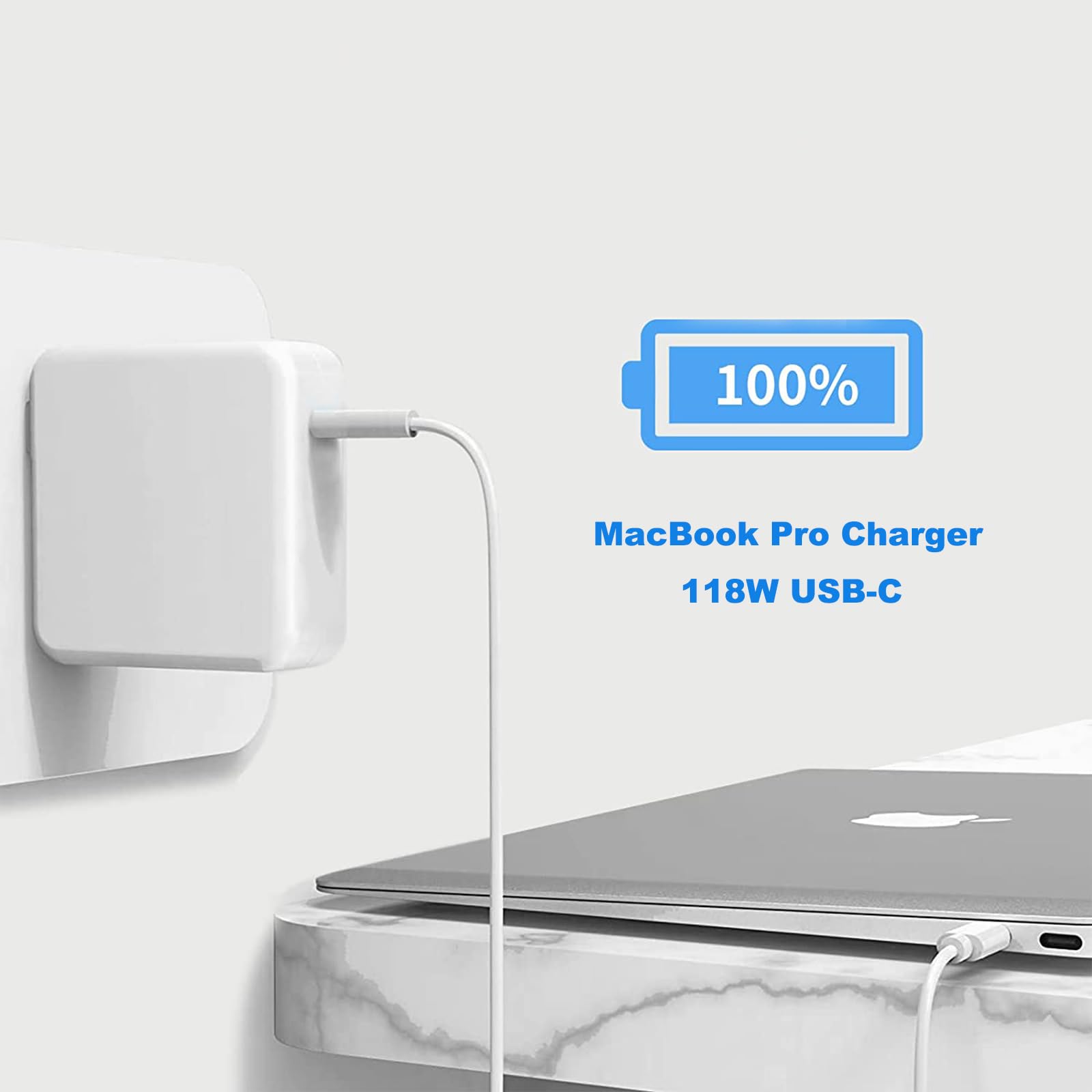 Original Title: Mac Book Pro Charger - 118W 96W USB C Charger Fast Charger for MacBook pro/Air, ipad Pro, M1,M2 Laptop and All USB C Device, Include Charge Cable Optimized Title: 96W 118W USB-C Fast Charger for MacBook Pro/Air, iPad Pro, M1/M2 Laptops & USB-C Devices - Includes Charge Cable | Perfect for Travel, Office & Home Use