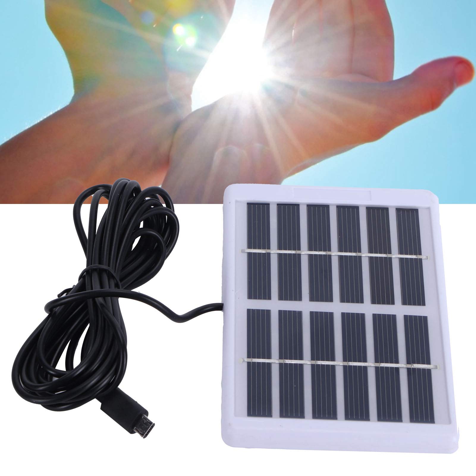 1.2W 6V Solar Panel Battery Charger - Polycrystalline Silicon with Corrosion Resistance & Mini USB Port - Ideal for Home Lighting, Outdoor Camping, and Low-Power Devices