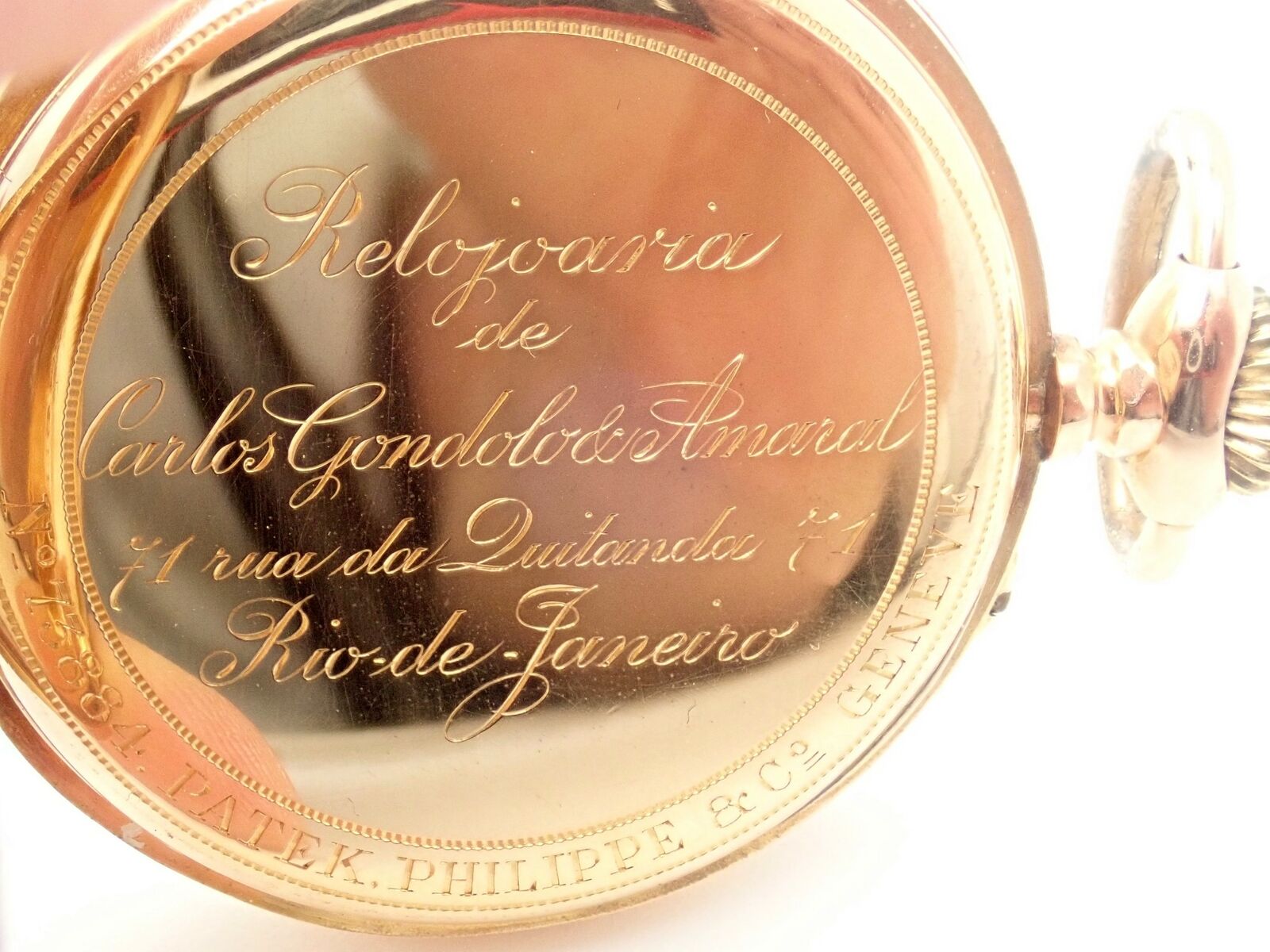 Vintage Patek Philippe 18k Yellow Gold Triple Signed Pocket Watch c.1890 - Antique Swiss Luxury Timepiece for Collectors & Special Occasions