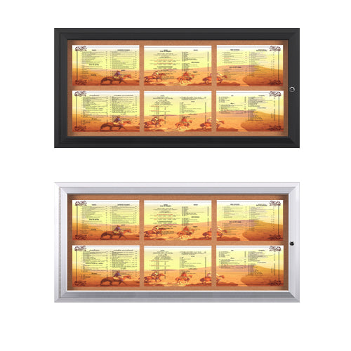 Enclosed Indoor Menu Cases 8.5 x 14 Landscape - Clear Plastic Menu Holders for Restaurants, Cafes & Hotels - Durable Display Stands for Tabletop Menus, Wine Lists & Specials
