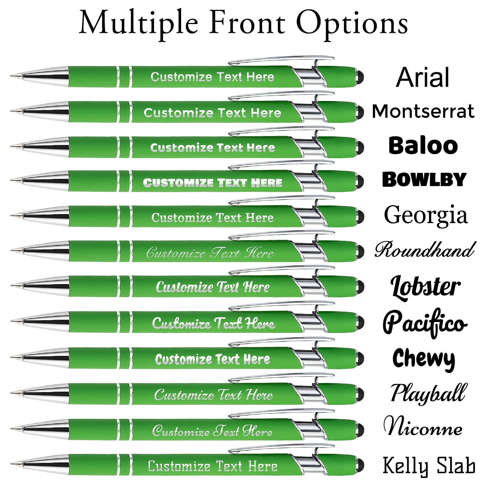 500 Custom Engraved Pens Bulk - 252 Personalized Ballpoint Pens with Business Logo, Name & Message - Medium Point Black Ink Stylus Pens for Office, School & Corporate Gifts (252 Pcs)