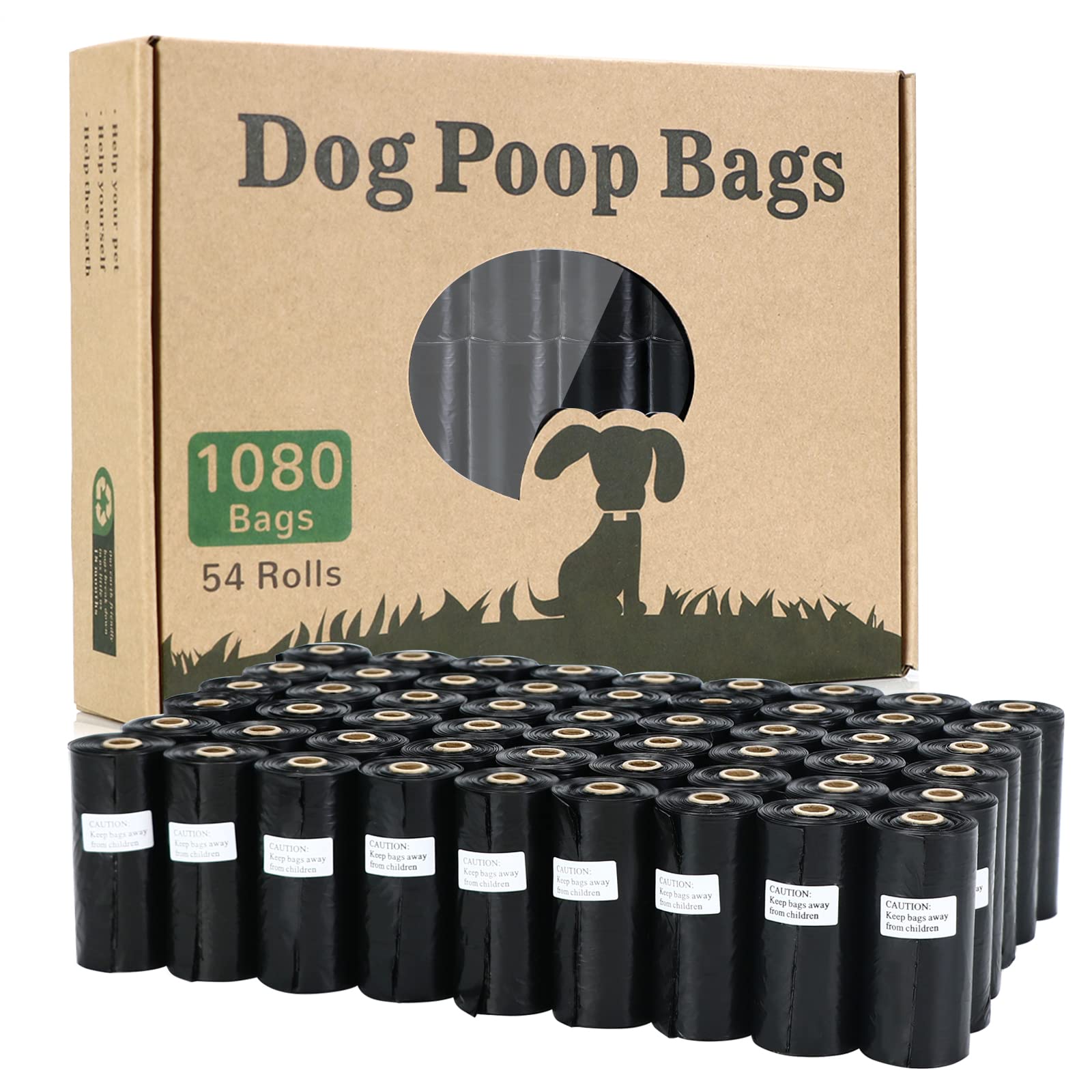 Biodegradable Dog Poop Bags 1080 Count - Eco-Friendly Pet Waste Bags with Free Dispenser | Leak Proof & Scented Dog Poop Bags for Daily Walks, Park Visits & Backyard Cleanup