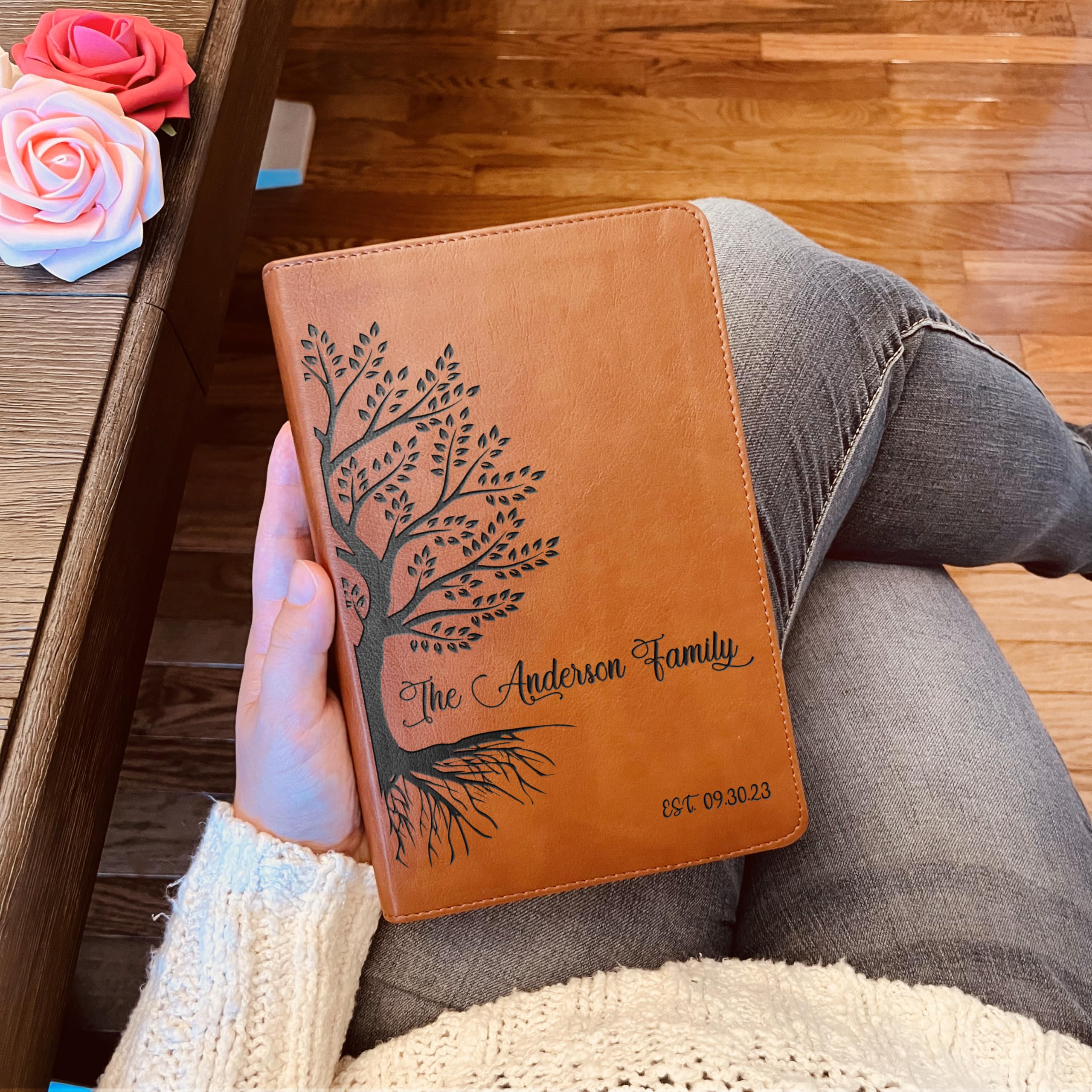 Personalized ESV/RVR Spanish Family Bible - Custom Engraved Reina Valera 1960 Edition - Christian Gift for Weddings, Baptisms & Family Devotions