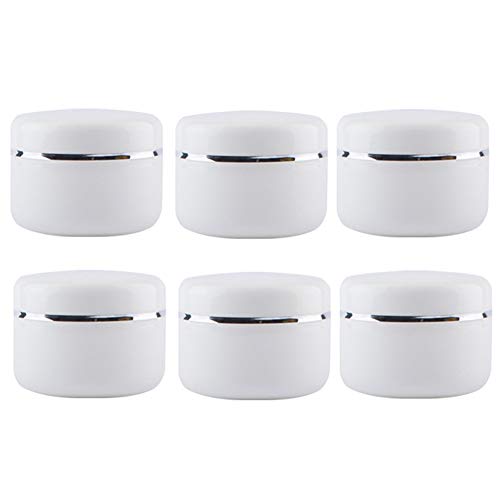 6 Pack 3.4oz/100ml Clear Plastic Jars with Lids - Refillable Cosmetic Containers for Makeup, Face Cream, Lip Balm & Lotion Storage | Travel-Friendly, DIY & Salon Use