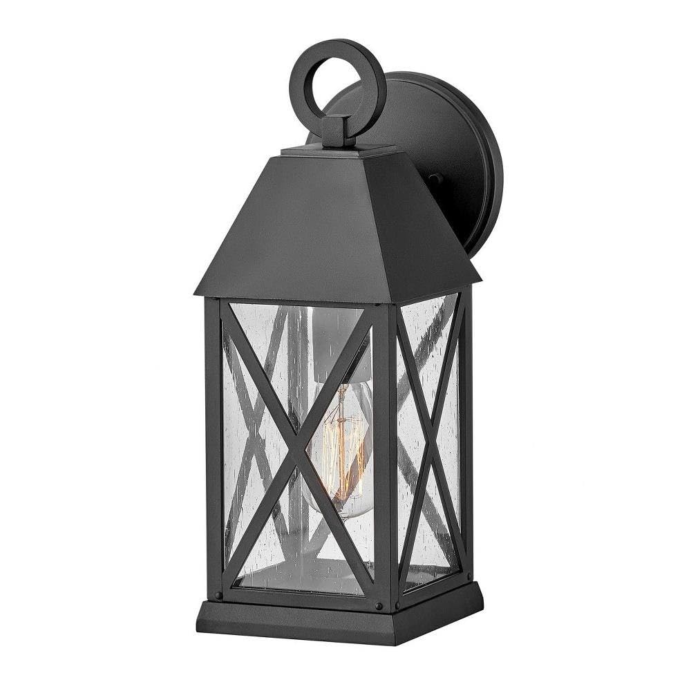 1 Light Outdoor Small Wall Mount Lantern - 16 Inch Traditional & Transitional Style Porch Light (6 Inch Wide) - Perfect for Entryway, Garden, Patio & Exterior Home Decor - Model 81-Bel-4614399