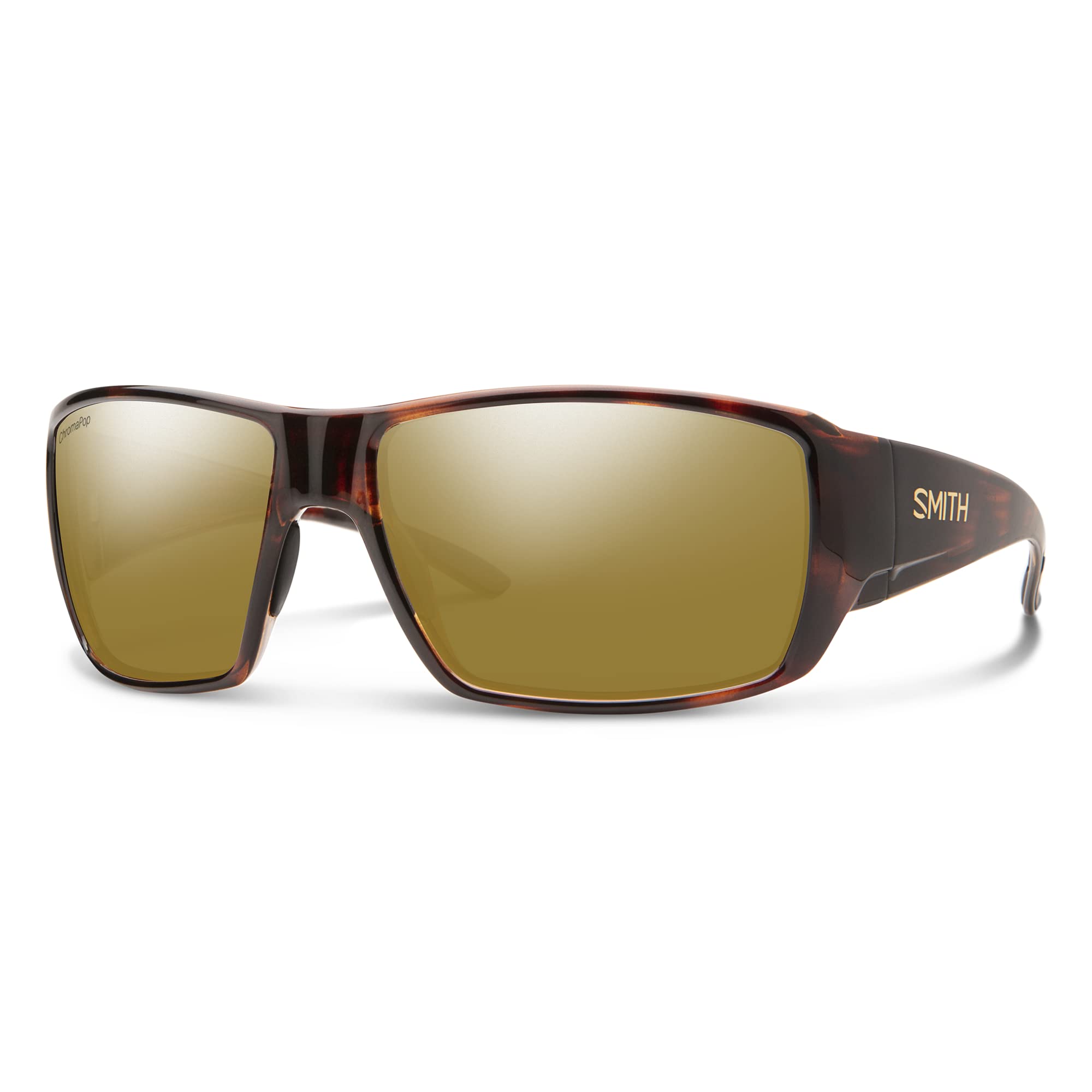 SMITH Guide’s Choice Polarized Sunglasses for Men & Women - Tortoise Frame with Bronze ChromaPop Polarized Mirror Lenses - Perfect for Biking, Running, Fishing & Outdoor Sports - UV Protection & Anti-Glare Performance Eyewear