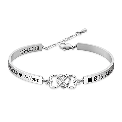 BTS Love Yourself Bracelet - Kpop BTS Fans Gift, Bangtan Boys Jewelry for ARMY, Perfect for Concerts & Fan Meetings - Unisex Korean Pop Music Accessory