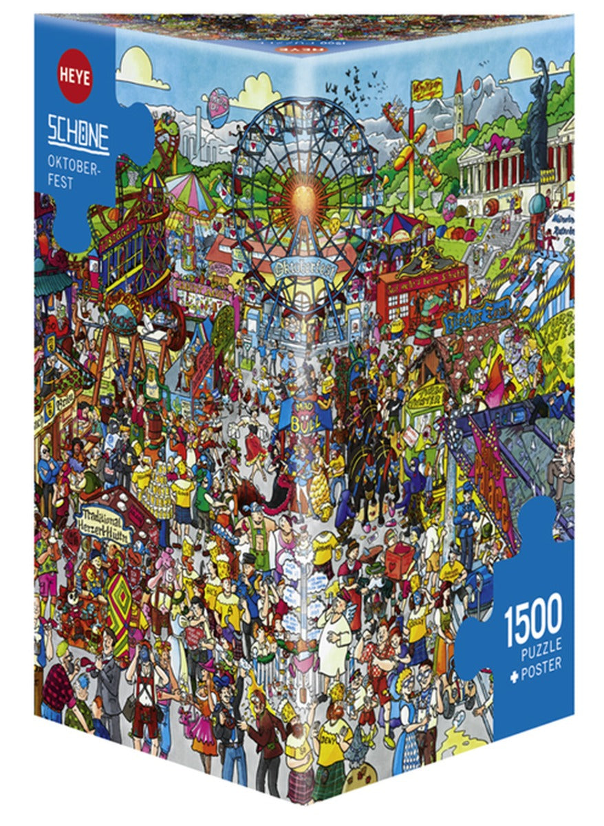 Heye 1500-Piece Oktoberfest Triangle Jigsaw Puzzle – Challenging Adult Puzzle for Home Decor & Relaxation