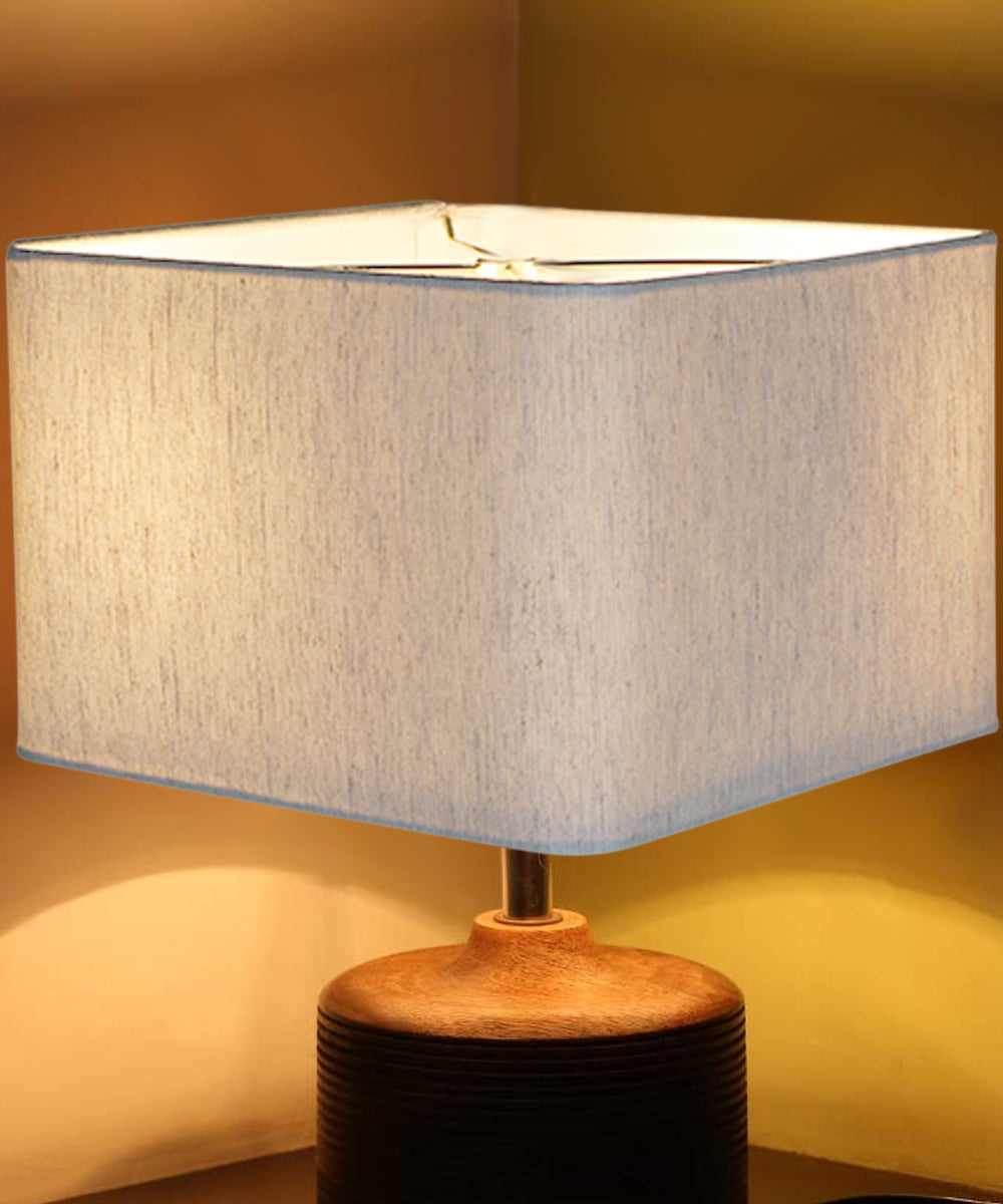 14x14x9 Inch Rounded Corner Premiere Hardback Shallow Square Drum Lampshade - Textured Oatmeal Fabric for Living Room, Bedroom & Office Lighting Decor