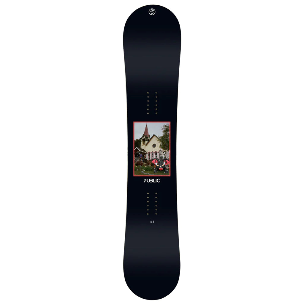 2024 Public General Snowboard - 143cm Freestyle & All-Mountain Snowboard for Men & Women | Perfect for Park, Powder & Groomed Runs