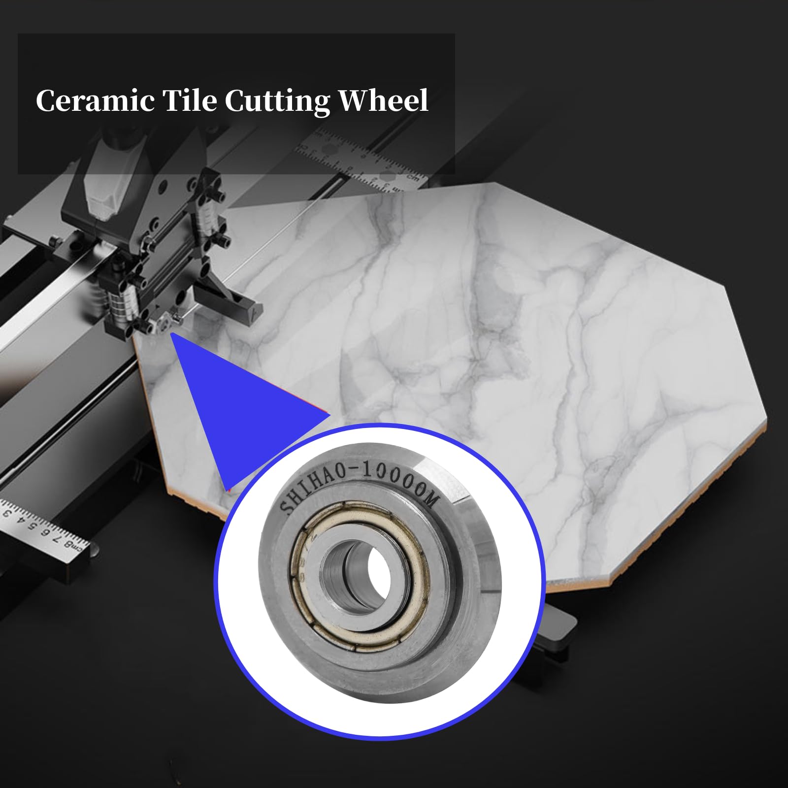 Alloy Manual Ceramic Tile Cutting Wheel - Professional Tile Cutter Blade with HH Screw for Straight & Angle Cutting | Perfect for DIY Home Renovation, Bathroom & Kitchen Tile Installation