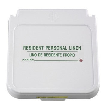 5-Pack Green Lettering Hamper Labels for Resident Personal Laundry - Perfect for Dorm, College, Nursing Home & Hospital Organization