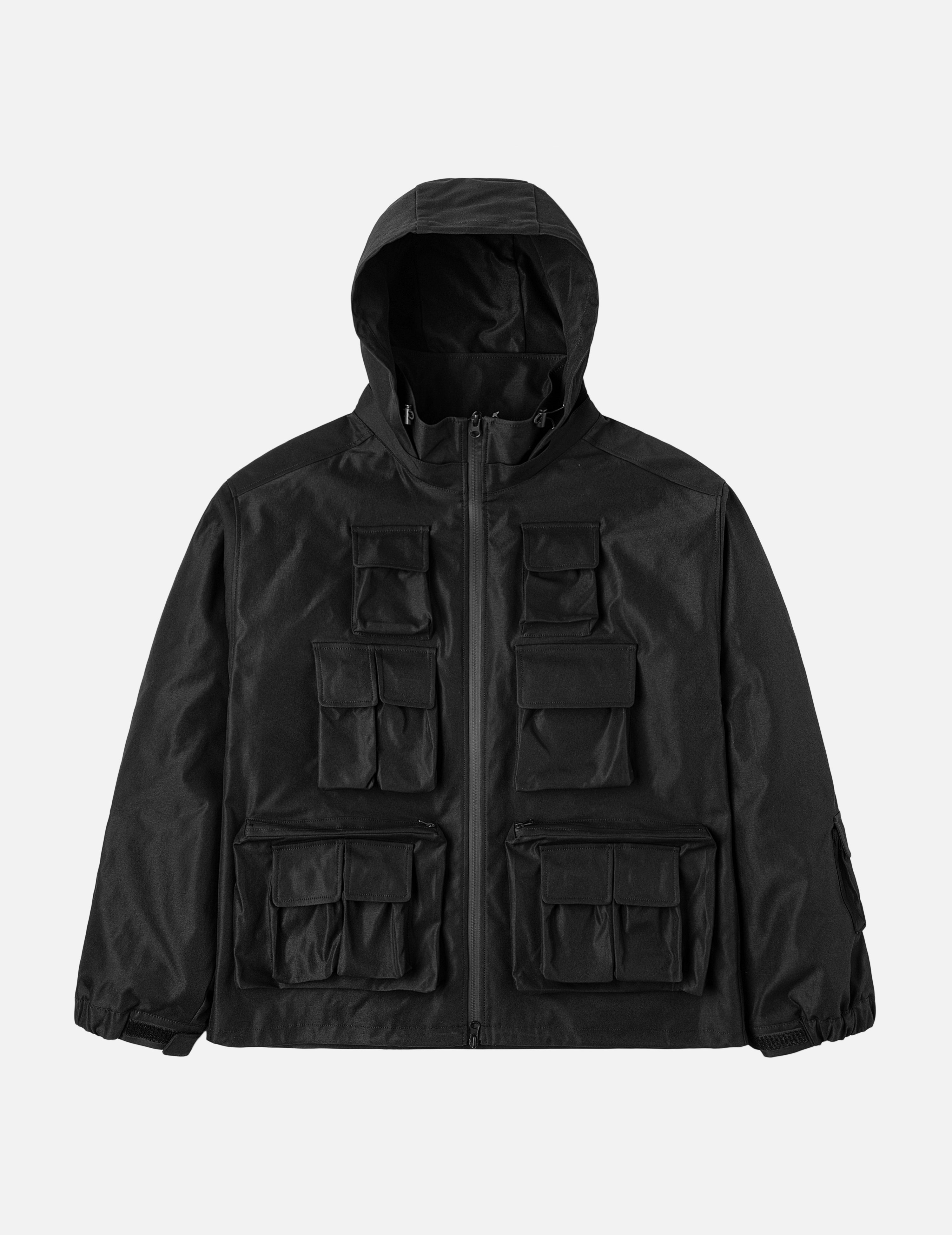 Multi-Pocket Regular Fit Outdoor Jacket with Detachable Hood - Waterproof Windbreaker for Hiking, Camping & Travel - Men's Lightweight Jacket for All Seasons