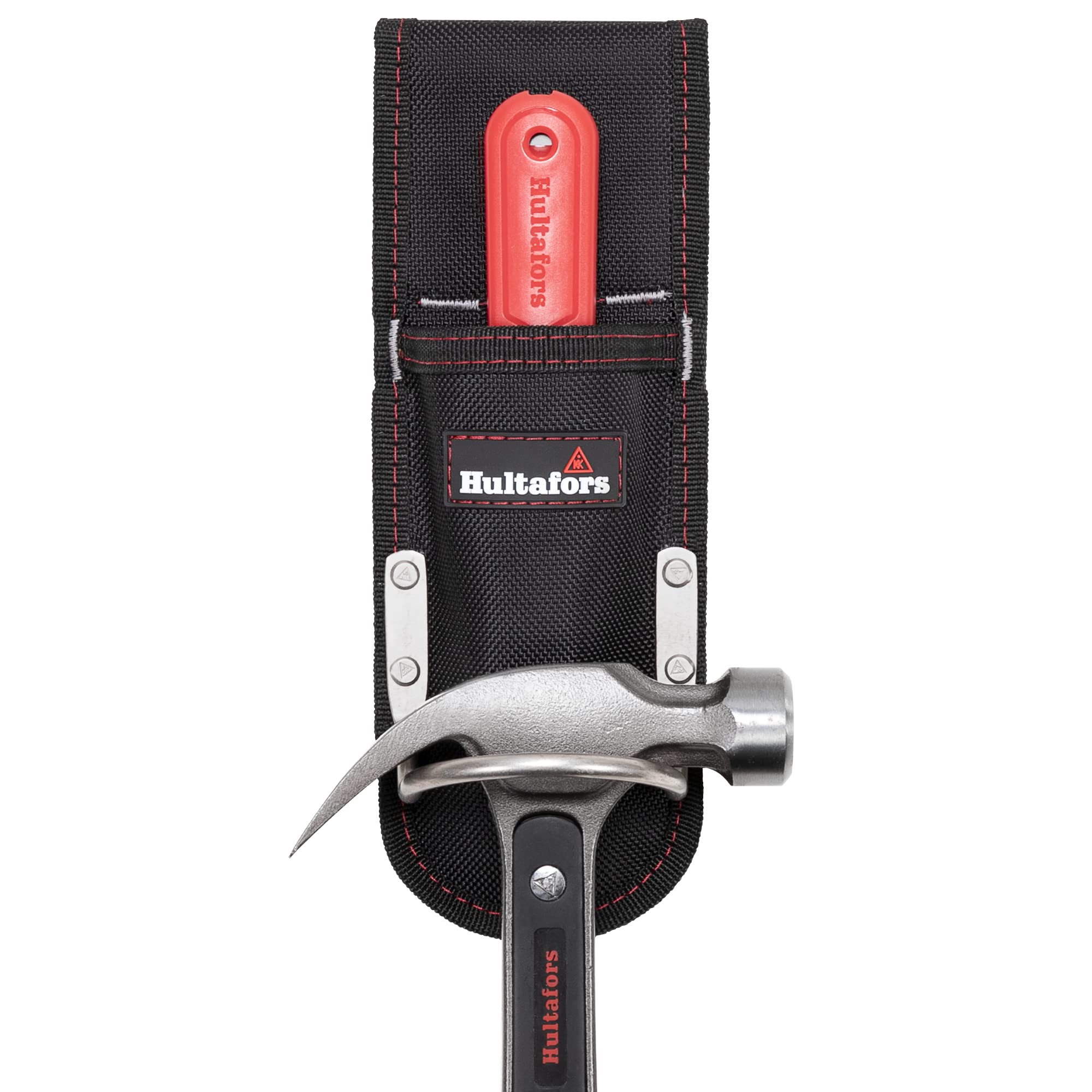 Hultafors HT5116 Heavy Duty Hammer & Knife Tool Holder - Durable Belt Clip for Construction, Carpentry & Outdoor Work Gear