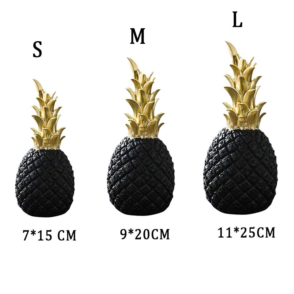 Golden Pineapple Decor - Elegant Home Ornament for Living Room, Bedroom, Cabinet & Desktop - Perfect Gift & Housewarming Present (Gold) | Ideal for Tropical Theme Parties, Summer Decor & Farmhouse Style Interiors