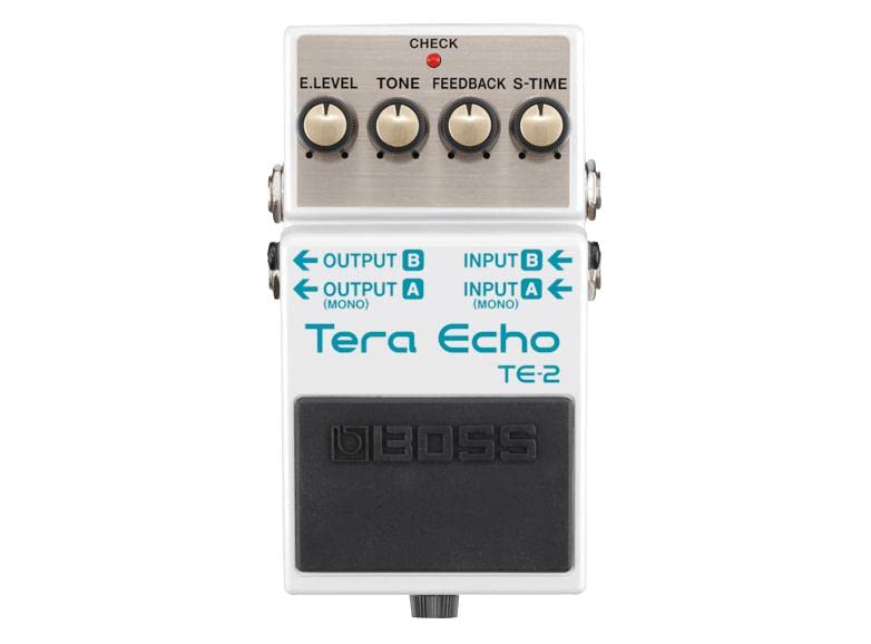 Boss TE-2 Tera Echo Pedal - Guitar Effects Pedal for Ambient & Spacey Soundscapes | Perfect for Studio Recording & Live Performances