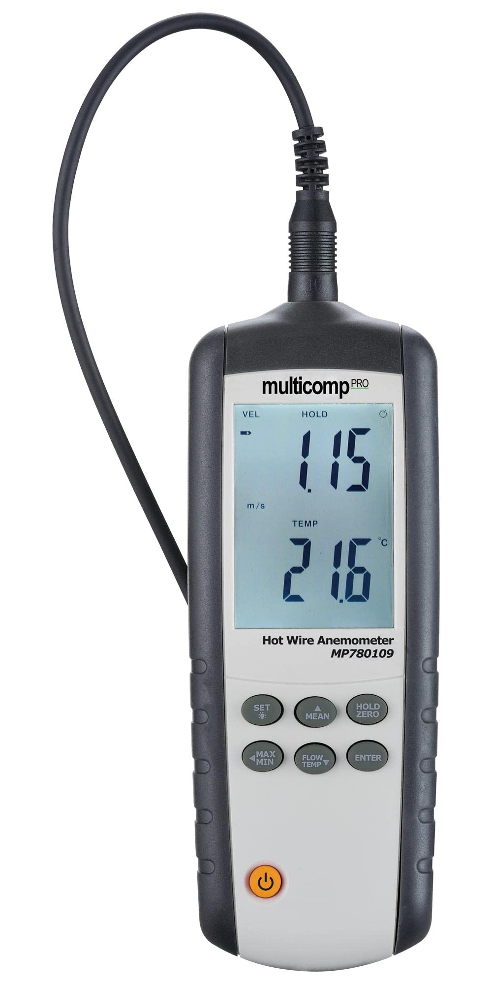 Hot Wire Anemometer - Digital Wind Speed Meter for HVAC, Duct Airflow & Industrial Use | Portable Anemometer for Outdoor Activities, Sailing & Weather Monitoring