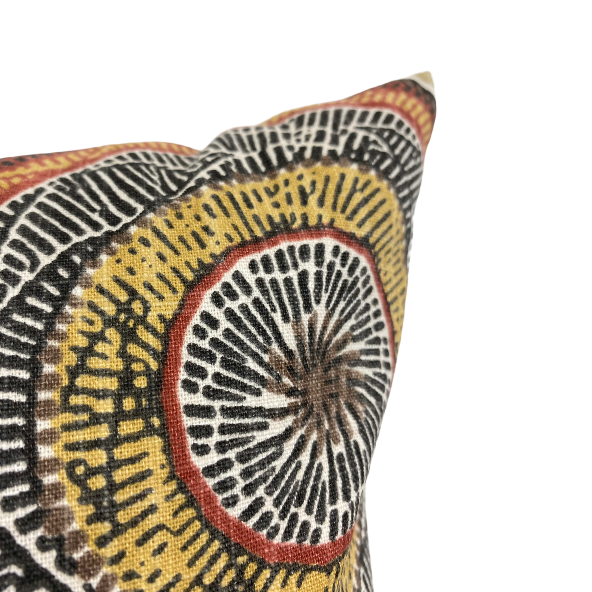 Jambasa Henna Throw Pillow 20x20 Inches - Bohemian Decorative Cushion Cover for Living Room, Bedroom & Sofa