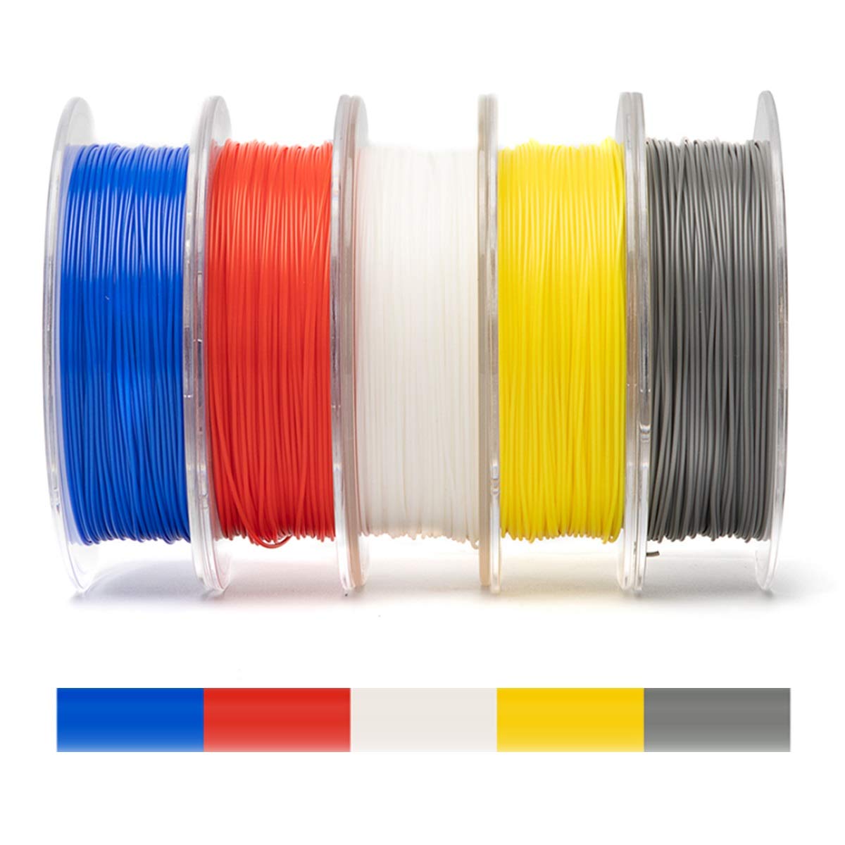 QDTD 1.75mm PLA Filament 5kg Spool - Premium 3D Printer Filament for Smooth Printing (White, Blue, Silver, Red, Yellow) | Compatible with 3D Printers & 3D Pens | Perfect for DIY Projects, Prototyping, and Creative Designs