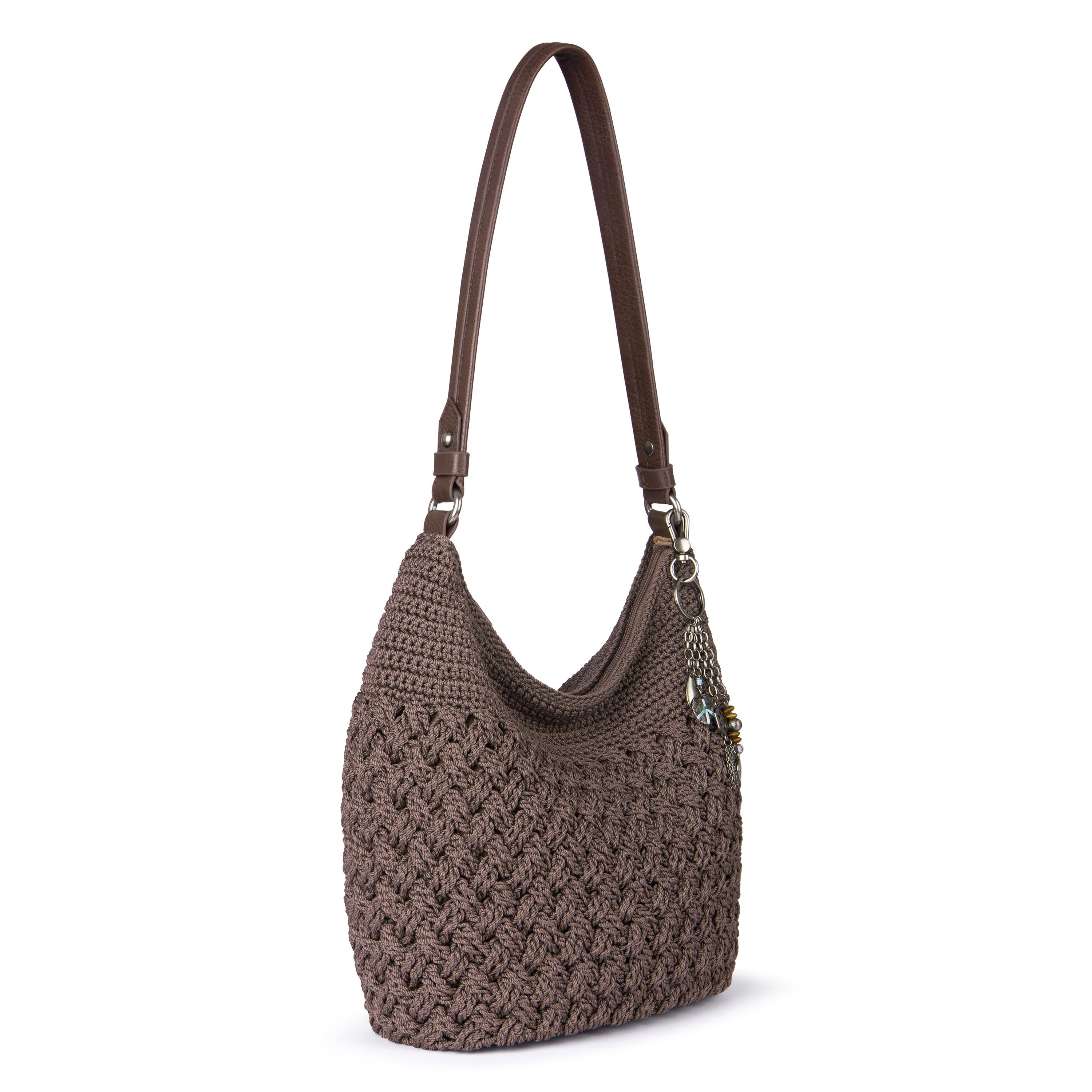 Handmade Sequoia Hobo Bag - Crochet Mushroom Cozy Weave Tote for Women - Perfect for Farmers Markets, Beach Days & Boho Fashion