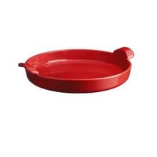 Emile Flame Deep Dish Pizza Pan - 12 Inch Non-Stick Cast Aluminum Pizza Baking Dish for Oven, Perfect for Chicago Style Pizza, Burgundy Red - Ideal for Home Cooking, Restaurants, and Pizza Parties