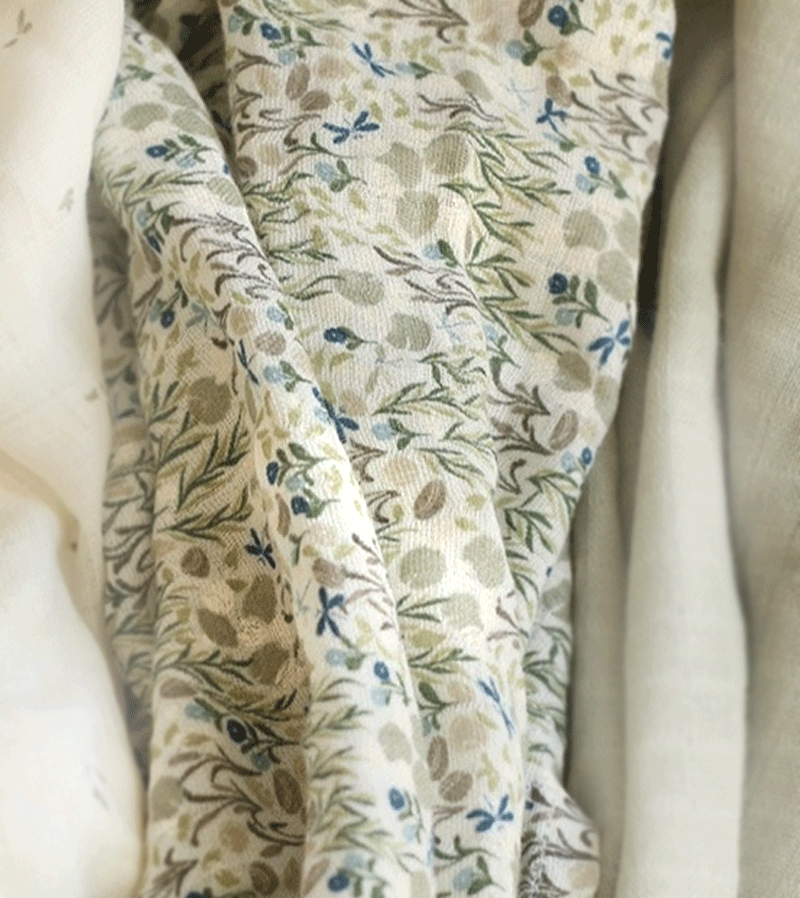 Avery Row Floral Muslin Fabric - Soft & Breathable Cotton Material for DIY Crafts, Quilting, and Home Decor Projects