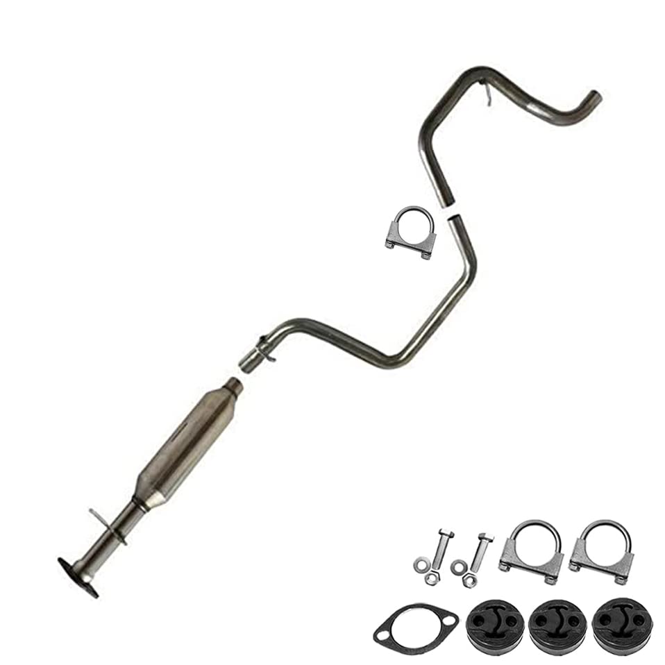 Stainless Steel Exhaust Resonator with Hangers & Bolts for 2004-2008 Chevy Malibu - Durable Performance Upgrade for Smoother Ride & Better Sound