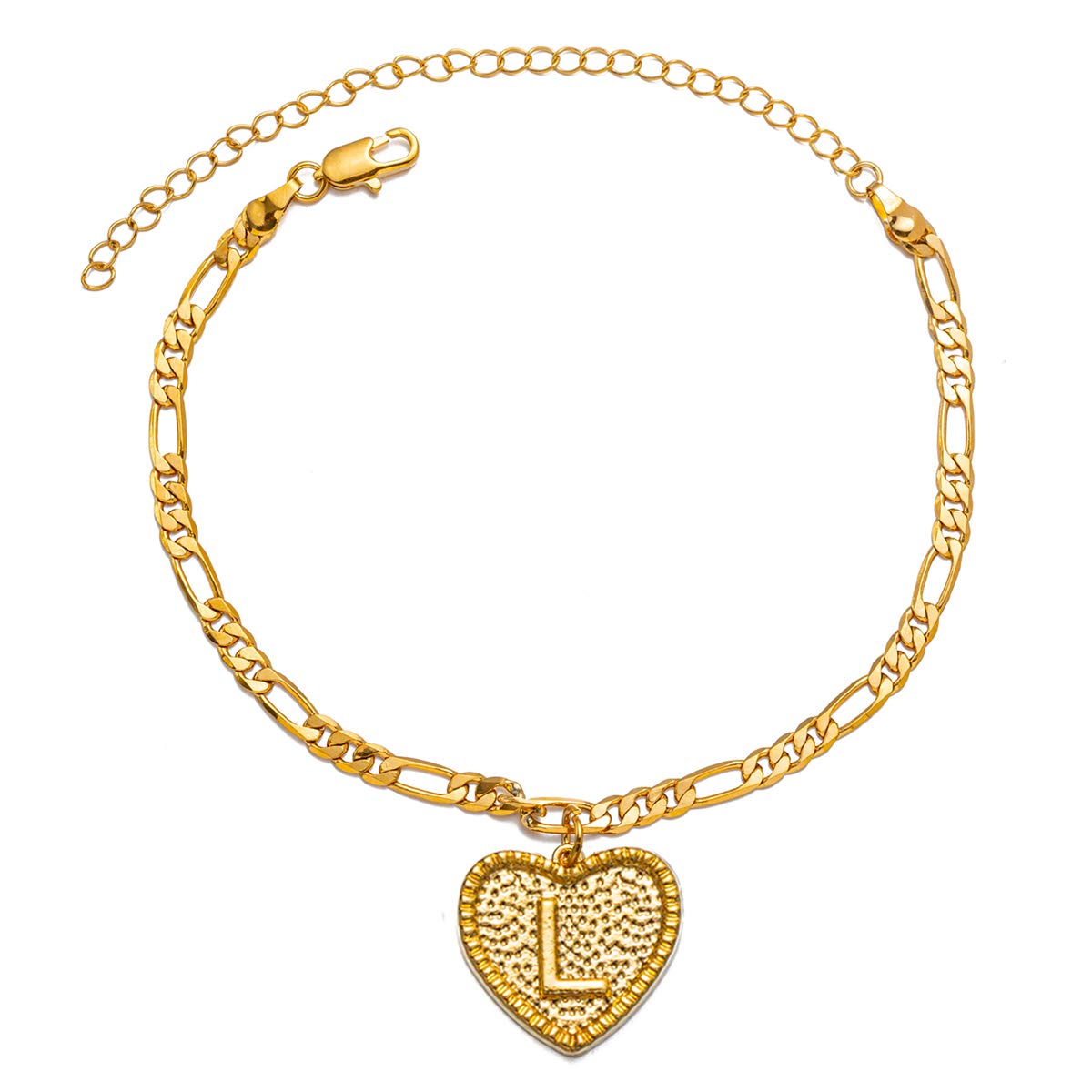 18K Gold & Silver Initial Ankle Bracelets for Women & Men - Custom Name Cuban Link Figaro Anklet for Women, Teen Girls - Perfect for Gifts, Beach Wear & Everyday Fashion