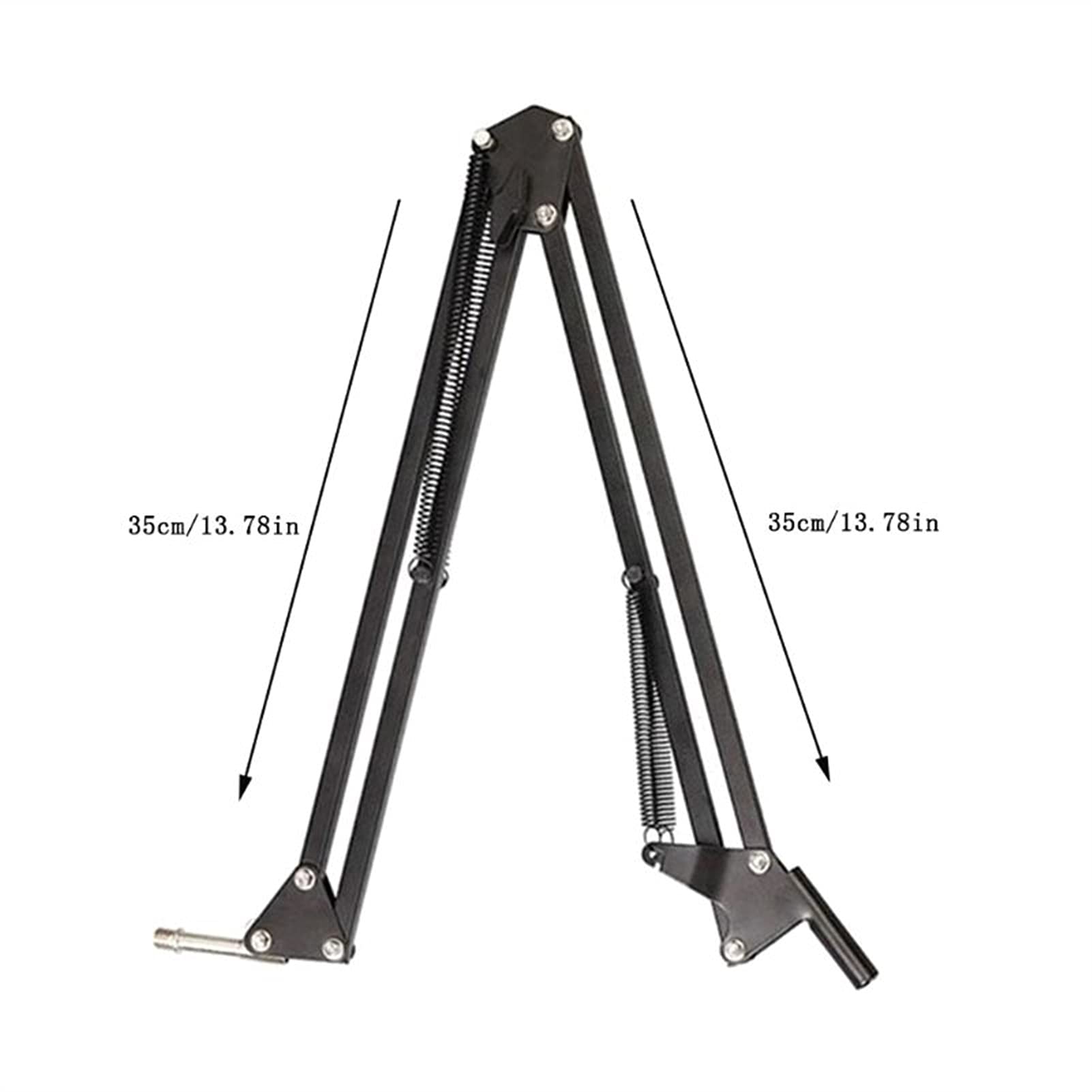 Adjustable Extendable Microphone Stand with Suspension Boom Scissor Arm & Table Mounting Clamp - Professional Recording Mic Holder (Black) - Perfect for Podcasting, Streaming, Voiceovers & Home Studio Setup