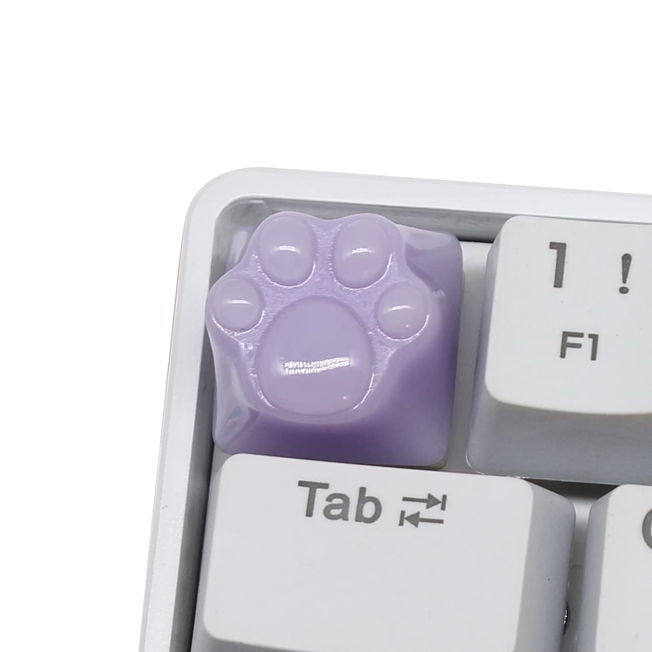 Purple Cat Paw Artisan Keycap Set for MX Mechanical Gaming Keyboards - Perfect for Custom Keyboard Builds & Gaming Setups