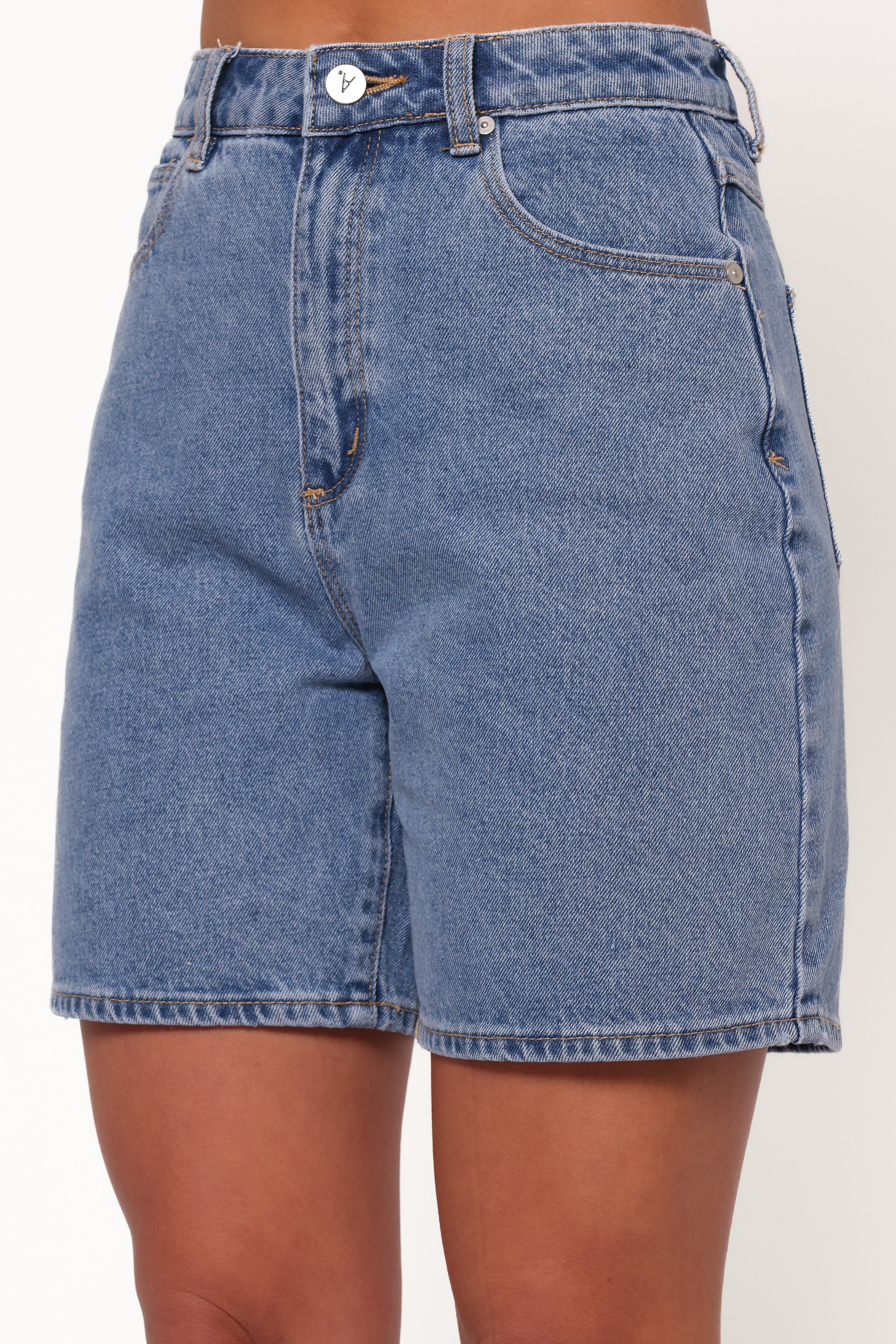 Abrand Carrie Shorts for Women - High Waisted Denim Shorts | Comfortable & Stylish Summer Fashion | Perfect for Beach, Travel & Casual Outings