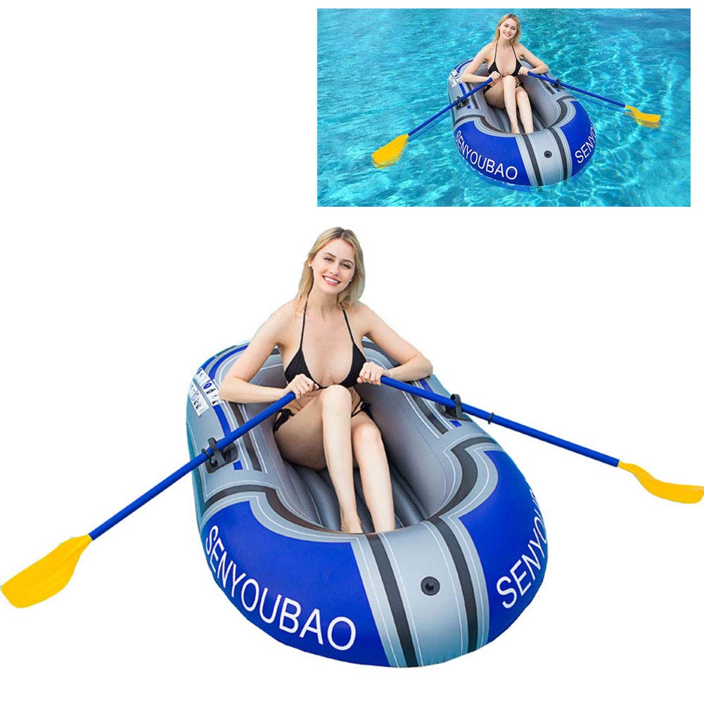 **Inflatable Boat for Adults & Kids - 1/2 Person Kayak with Paddle & Electric Air Pump - Portable Pool, Lake & River Raft for Fishing, Relaxing & Water Adventures**