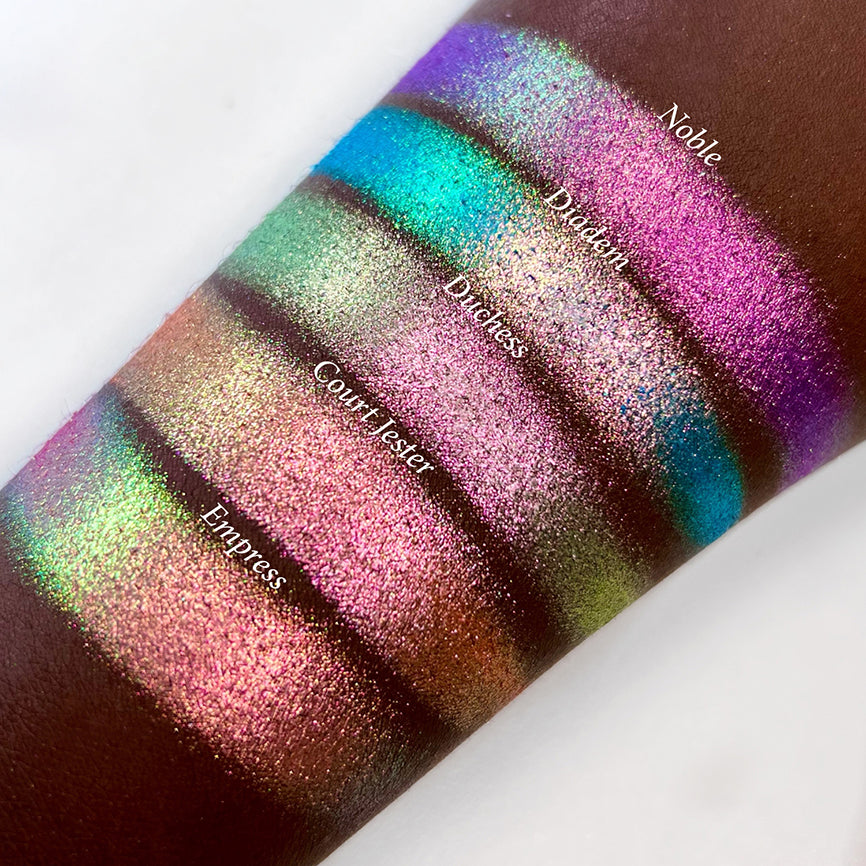 Court Jester Glitter Vibrant Multichrome Eyeshadow - Long-Lasting Pigmented Makeup for Party, Cosplay & Festival Looks