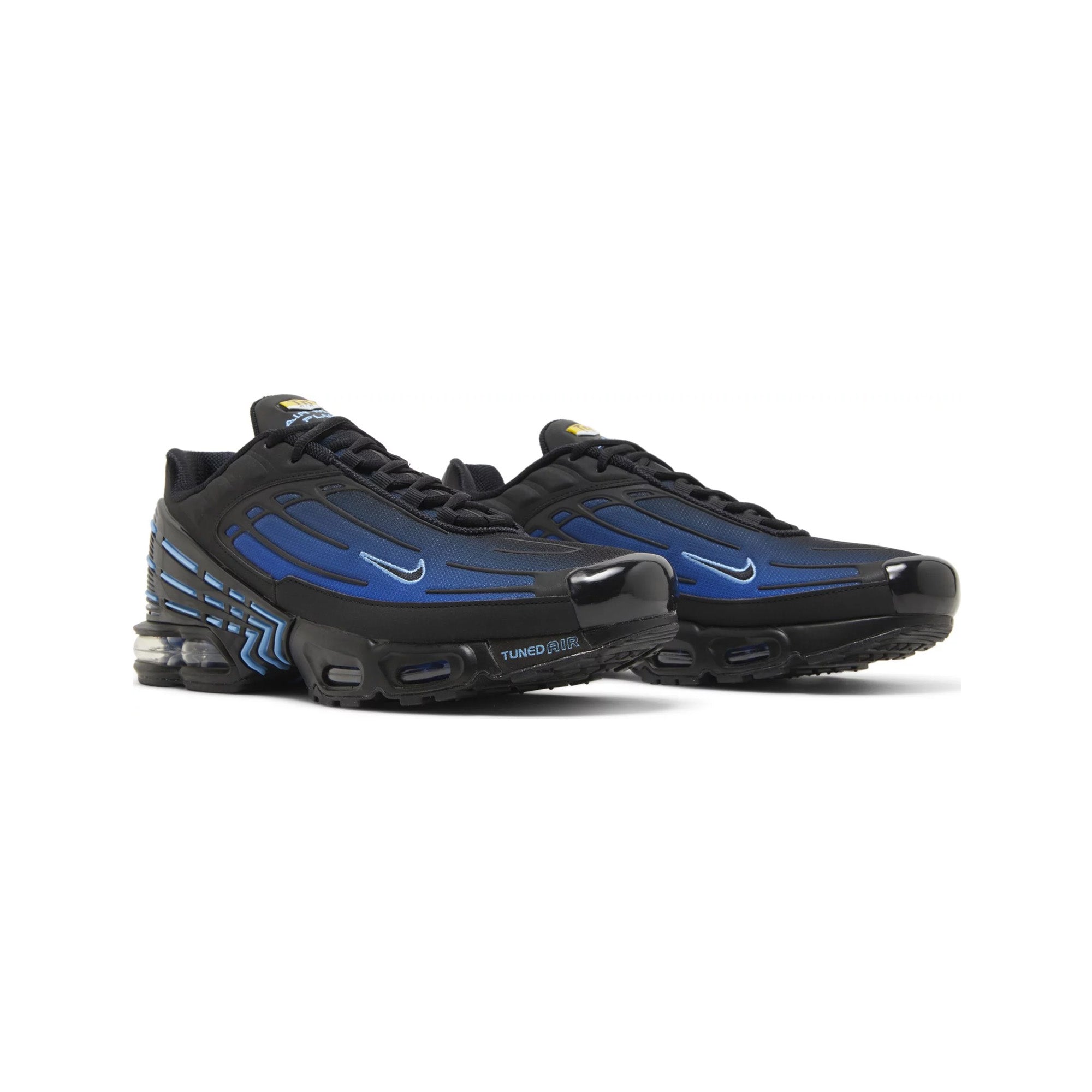 Nike Air Max Plus 3 Men's Running Shoes - Black & Blue (2022) | Comfortable Cushioned Sneakers for Jogging, Gym Workouts & Casual Wear