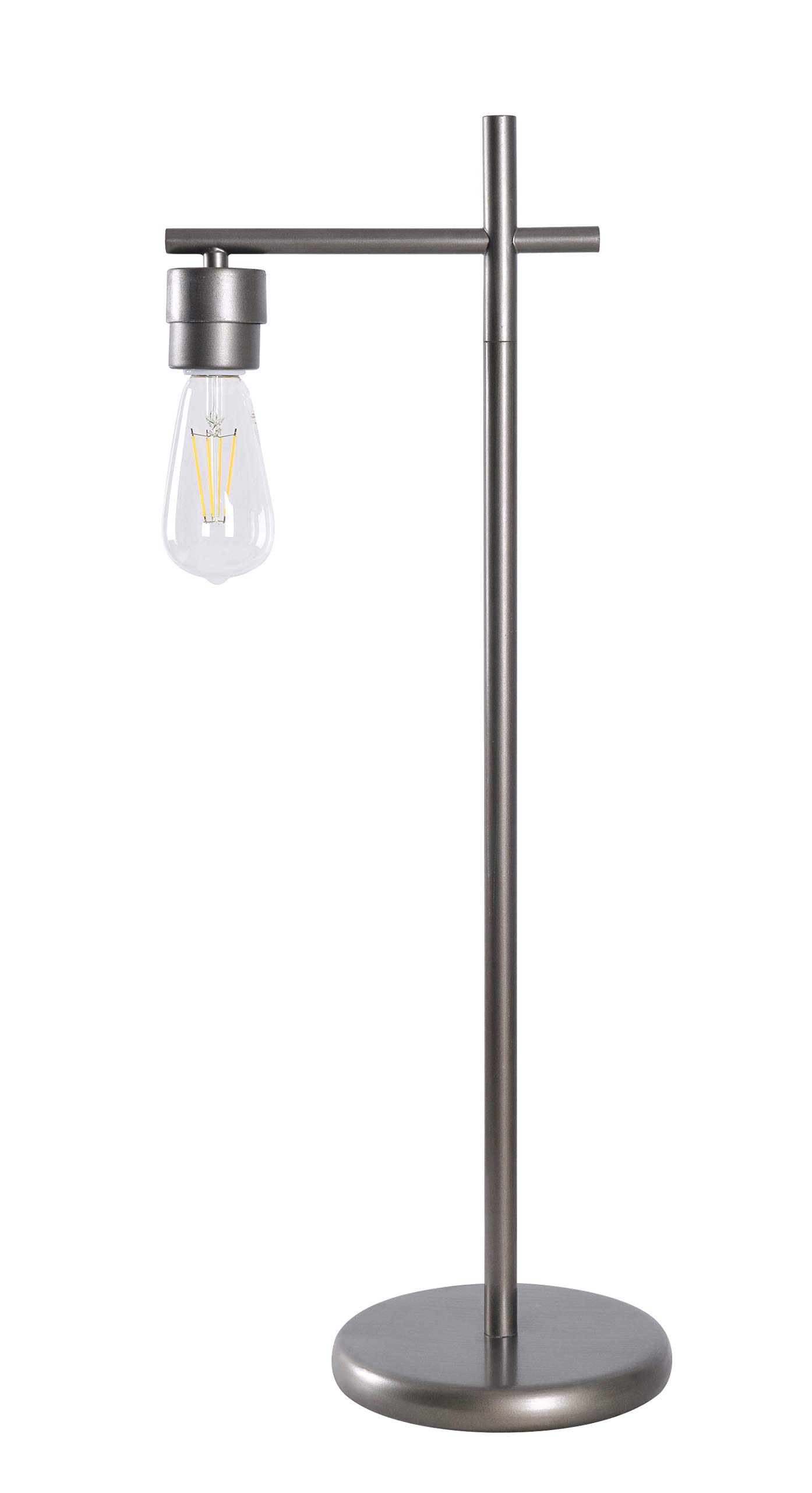 Kenroy Home 35274GRPH Dani Desk Lamp - Graphite Finish Rustic Style Table Lamp, 28 Inch Height, 12.875 Inch Width, 7.875 Inch Depth - Perfect for Home Office, Study Room & Bedside Nightstand Lighting