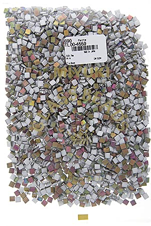 Premium Japanese Glass Beads 5x5mm 2-Hole White Vitrail Opaque Matte - 250g Bulk Bag for Jewelry Making, DIY Crafts & Beading Projects