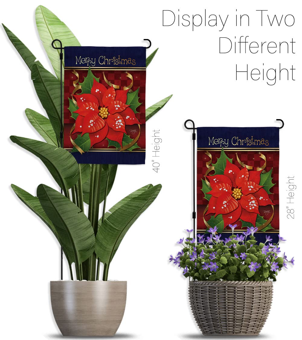 Christmas Poinsettia Garden Flag Set 13