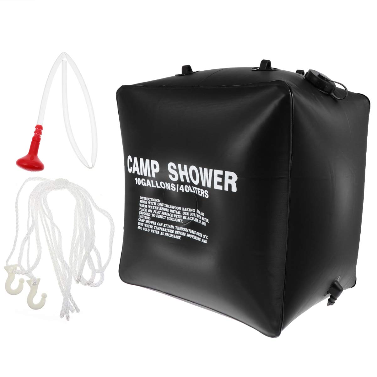 BESPORTBLE Solar Shower Bag - Portable Camping Shower with Solar Heating for Outdoor Travel, Beach, Hiking | PVC Water Bag for Summer, Drying & Emergency Use