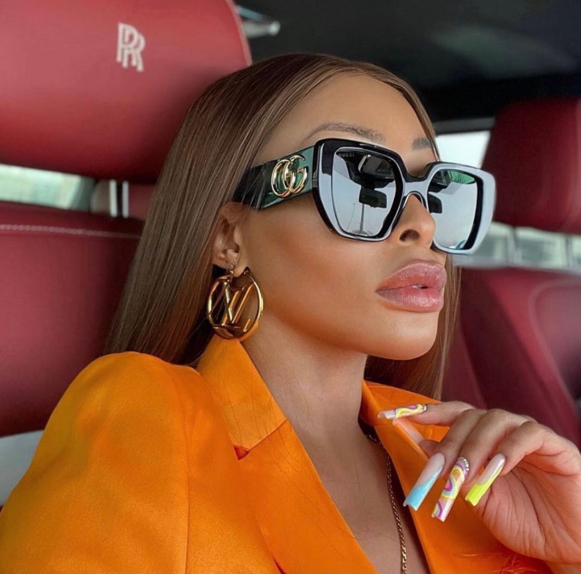 Gucci GG0956S Oversized Sunglasses - Black & Green Aviator Style Luxury Shades for Women & Men | Perfect for Beach, Driving & Fashion Outfits