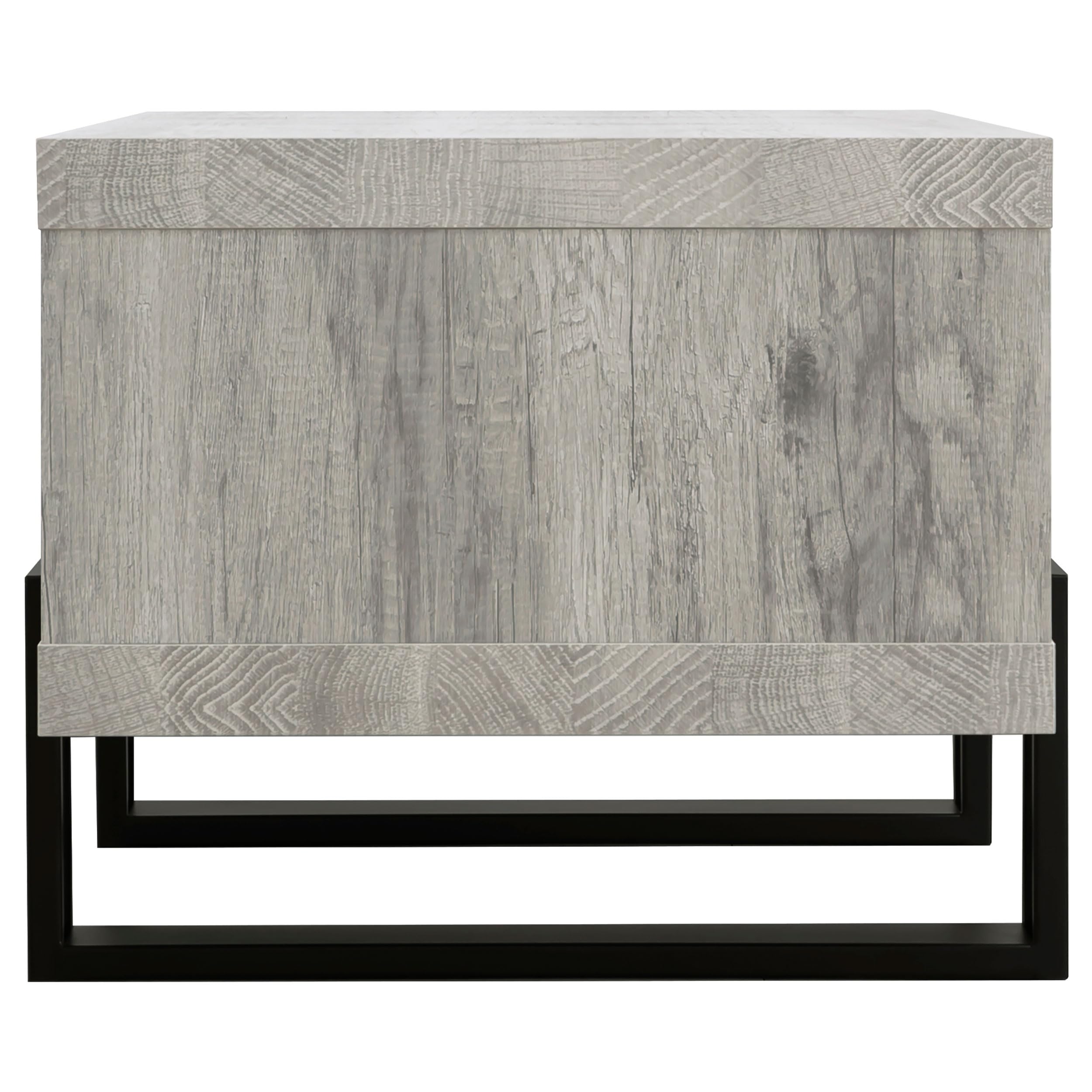 Coaster Home Furnishings Dinard Modern Coffee Table - Engineered Wood with Geometric Legs & Open Shelf - Contemporary Living Room Furniture in Driftwood Finish - Perfect for Small Spaces, Apartments and Cozy Home Decor