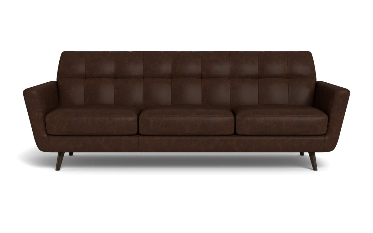 Premium Lamar 96 Leather Estate Sofa - Genuine Leather, Modern Design, Comfortable Living Room Furniture for Home & Office Use