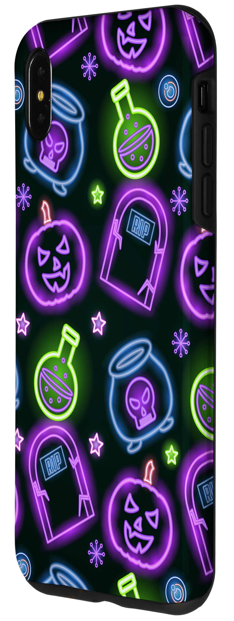 iPhone XS Max Halloween Phone Case - Pumpkin Witch Design Shockproof Protective Cover for Trick or Treat, Costume Party & Spooky Season